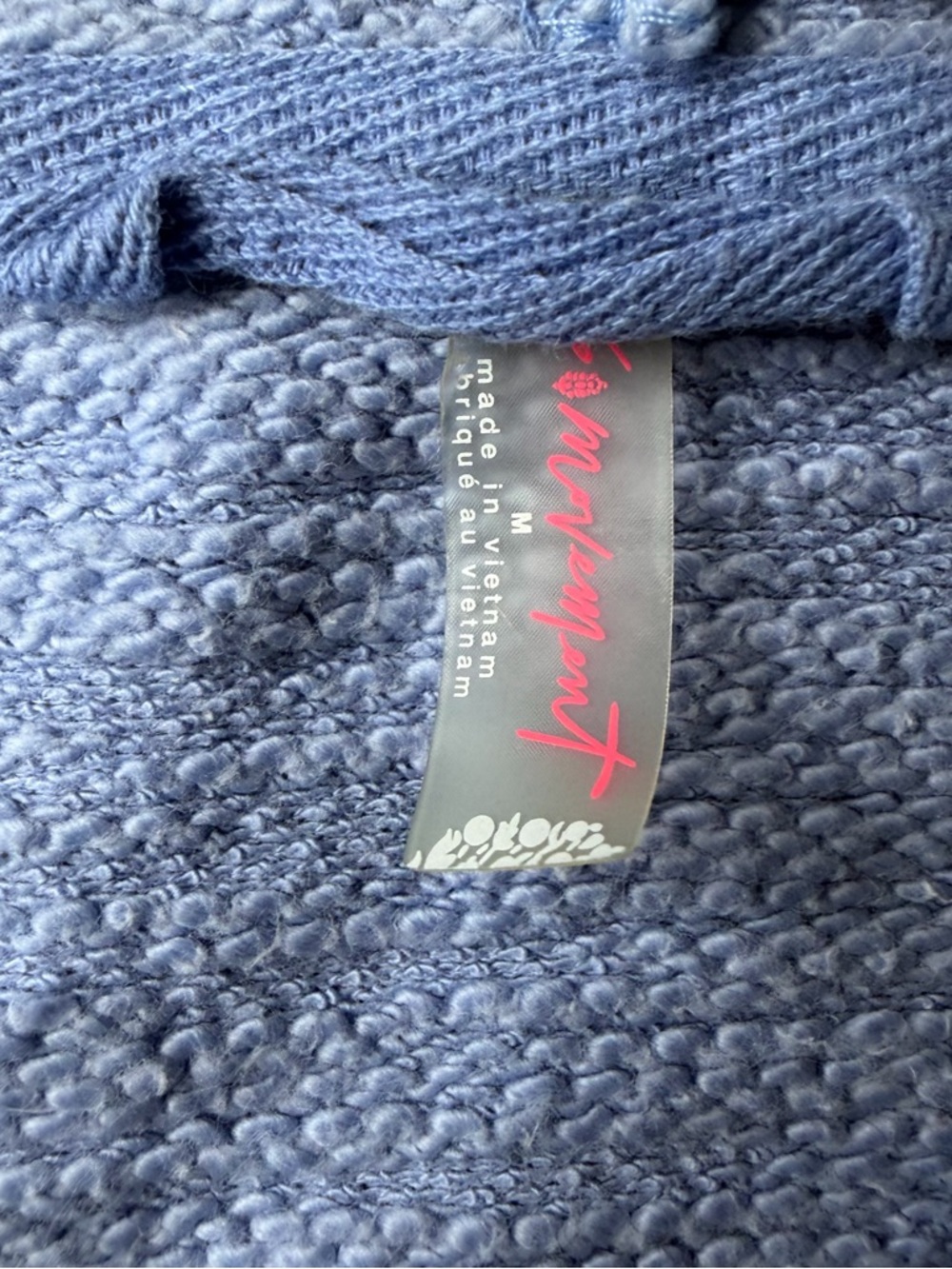 Free People FP Movement Honey Dove Hooded Pullover Light Blue Size Medium - Picture 4 of 8